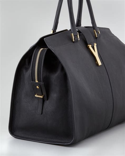 ysl cabas chyc large black|Yves Saint Laurent Cabas ChYc Tote Bag, Large .